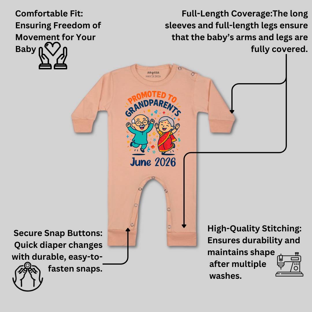Arvesa Promoted To Grandparents Baby Boy & Girl Dress