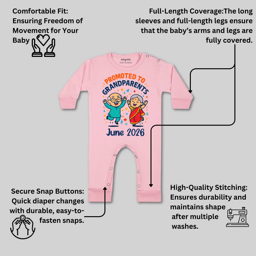 Arvesa Promoted To Grandparents Baby Boy & Girl Dress