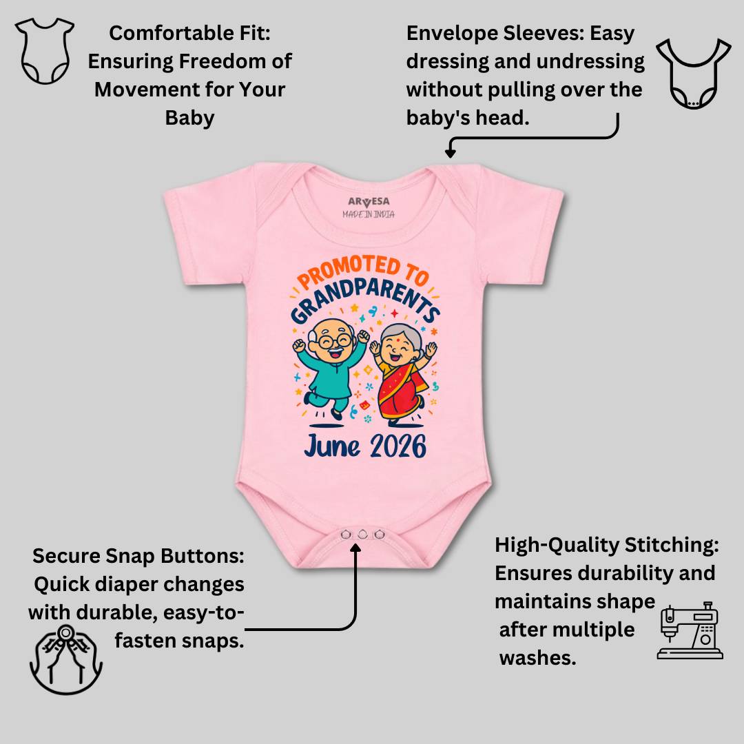 Arvesa Promoted To Grandparents Baby Boy & Girl Dress