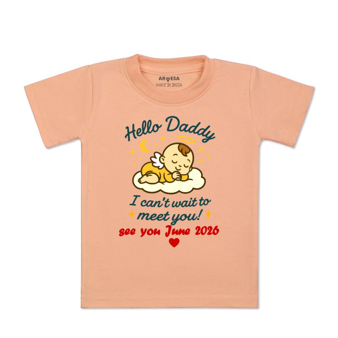 Arvesa Hello Daddy I can't Wait To Meet You Baby Boy & Girl Dress