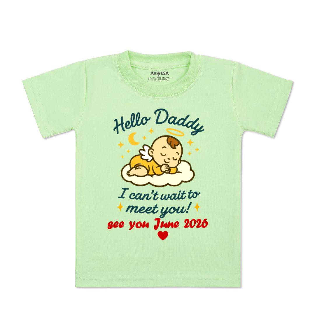 Arvesa Hello Daddy I can't Wait To Meet You Baby Boy & Girl Dress