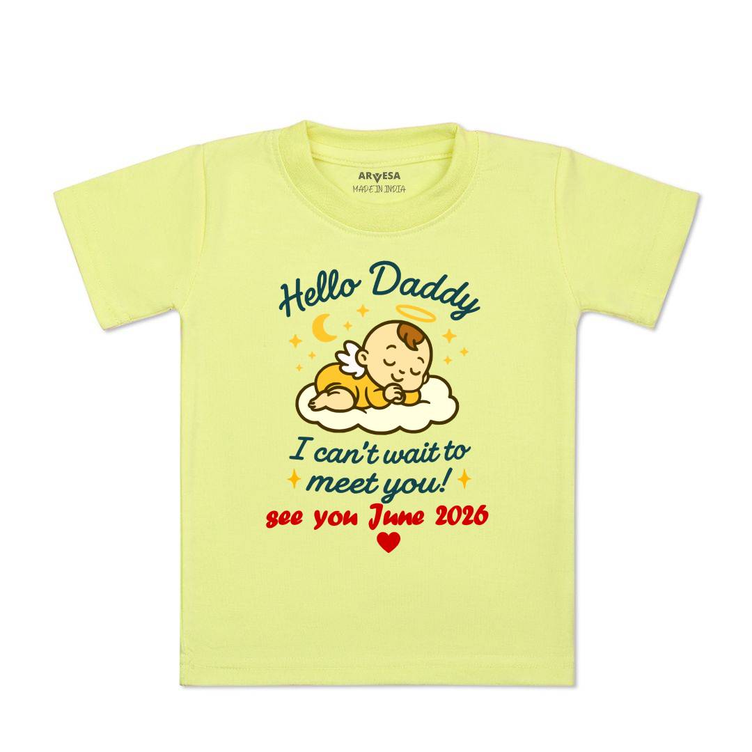 Arvesa Hello Daddy I can't Wait To Meet You Baby Boy & Girl Dress