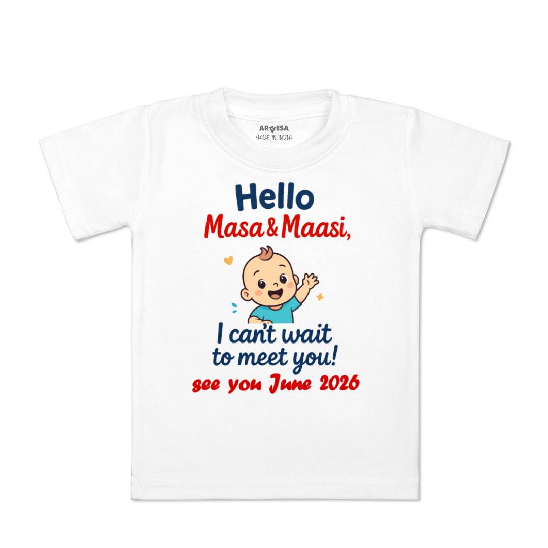 Arvesa Hello Maasi I can't Wait To Meet You Baby Boy & Girl Dress