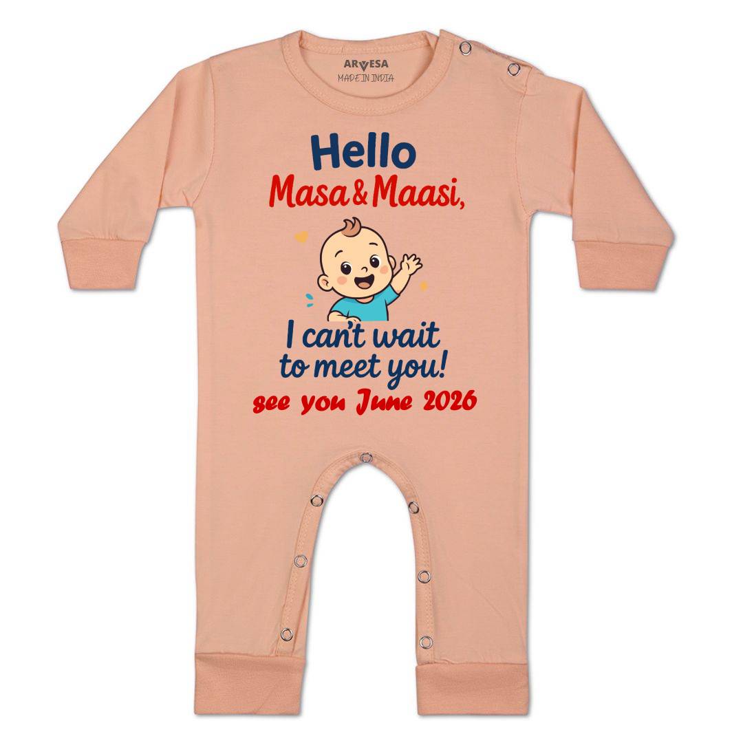 Arvesa Hello Maasi I can't Wait To Meet You Baby Boy & Girl Dress