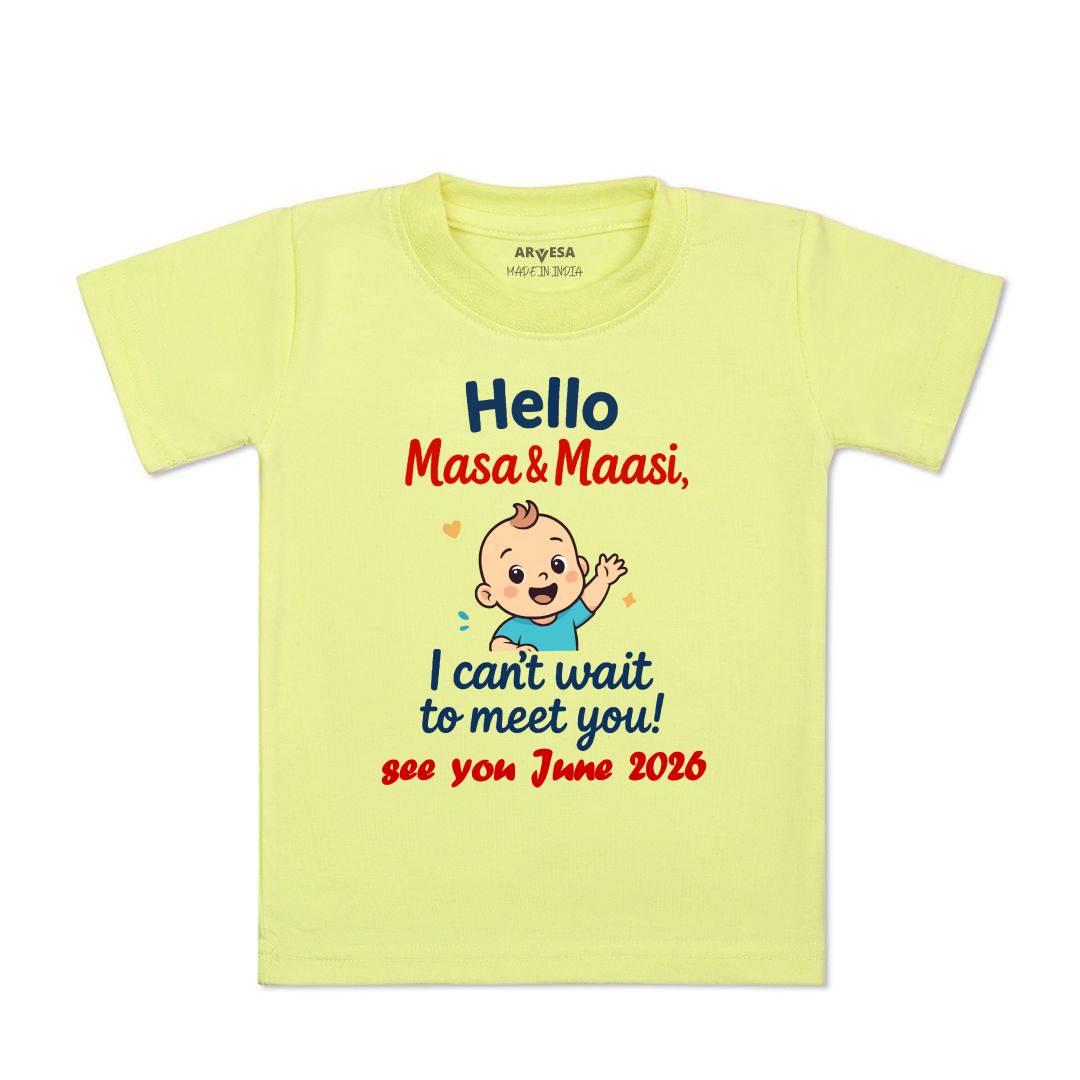 Arvesa Hello Maasi I can't Wait To Meet You Baby Boy & Girl Dress