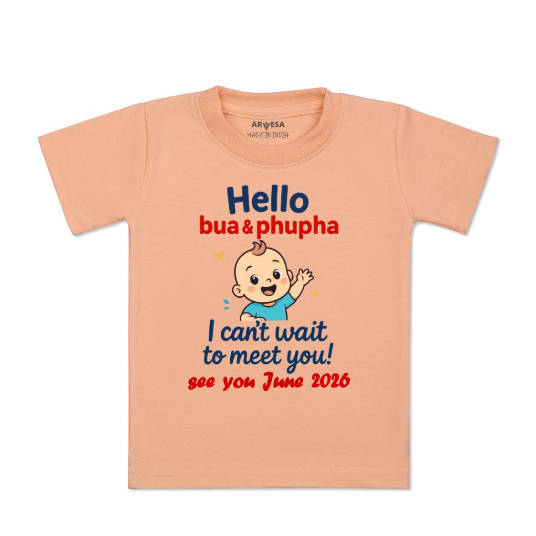 Arvesa Hello Bua I can't Wait To Meet You Baby Boy & Girl Dress