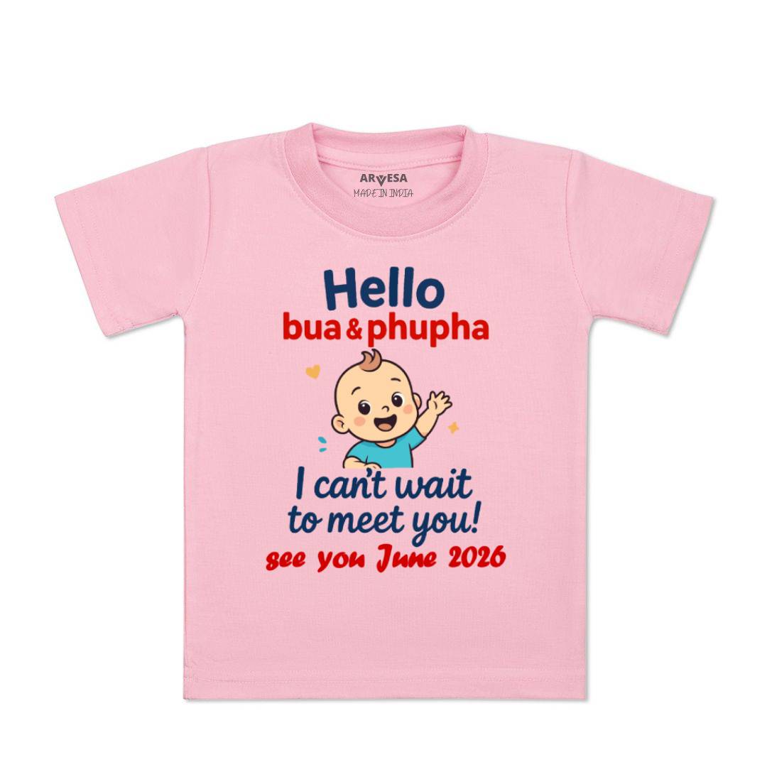 Arvesa Hello Bua I can't Wait To Meet You Baby Boy & Girl Dress