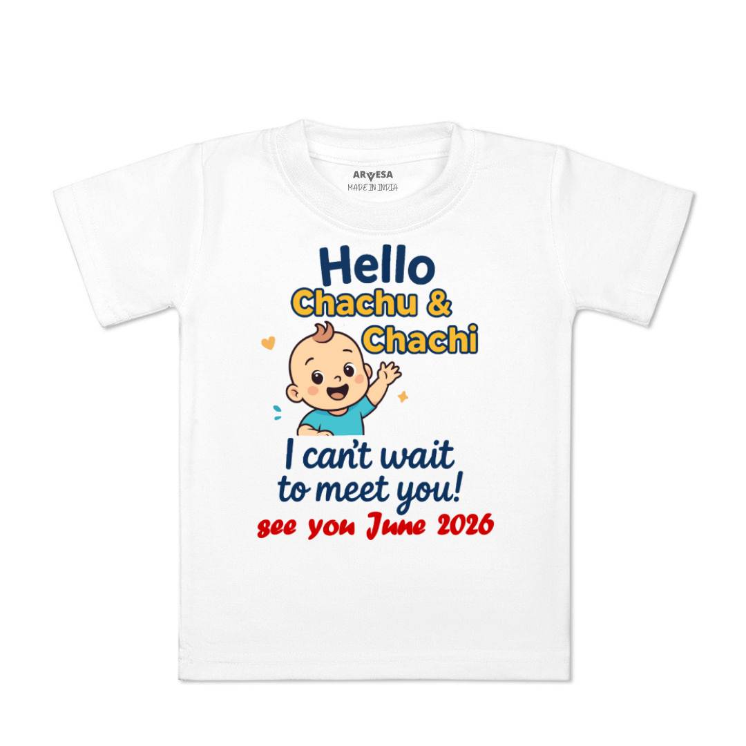 Arvesa Hello Chachu I can't Wait To Meet You Baby Boy & Girl Dress