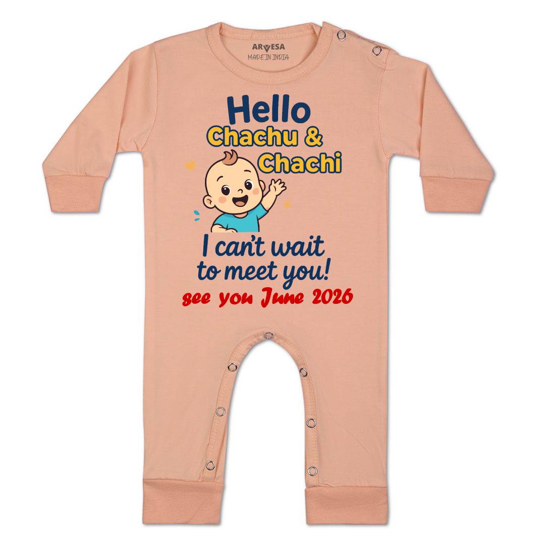 Arvesa Hello Chachu I can't Wait To Meet You Baby Boy & Girl Dress