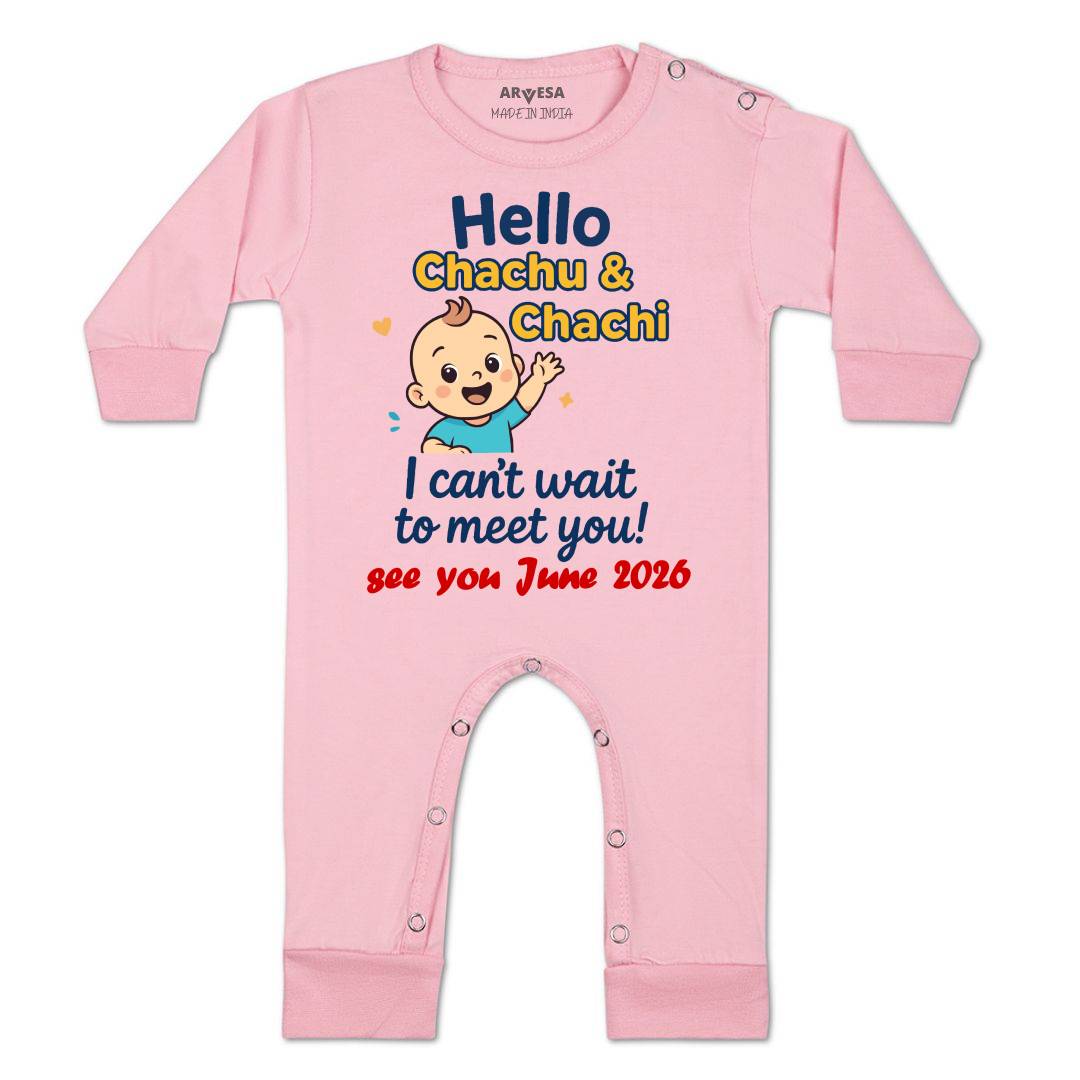 Arvesa Hello Chachu I can't Wait To Meet You Baby Boy & Girl Dress
