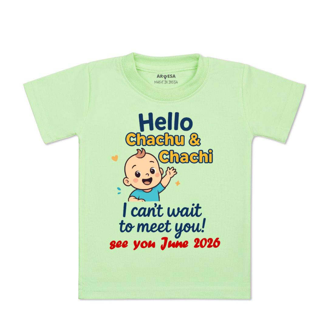 Arvesa Hello Chachu I can't Wait To Meet You Baby Boy & Girl Dress