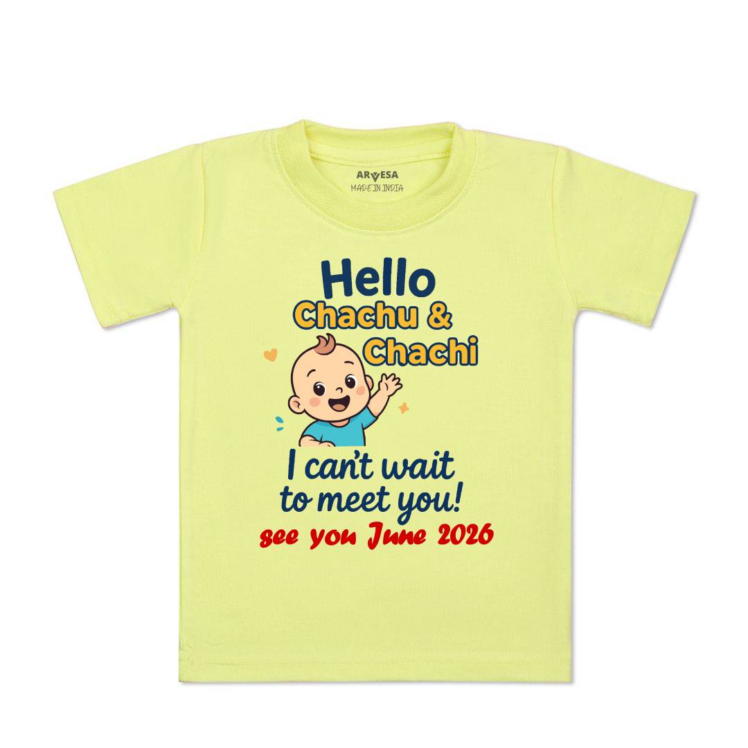 Arvesa Hello Chachu I can't Wait To Meet You Baby Boy & Girl Dress