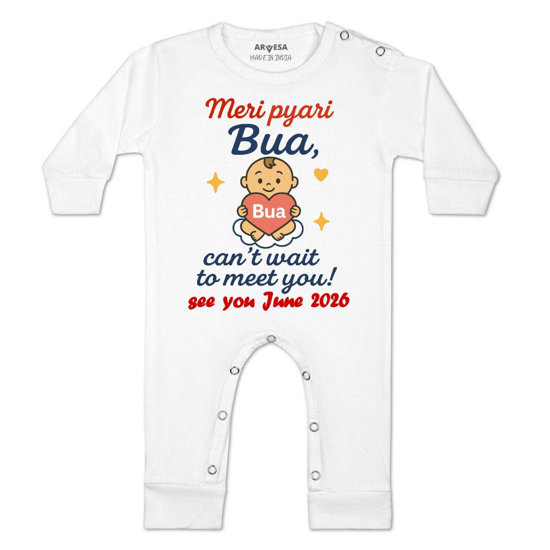 Arvesa Hello Bua I can't Wait To Meet You Baby Boy & Girl Dress