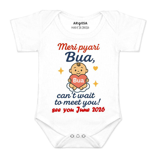 Arvesa Hello Bua I can't Wait To Meet You Baby Boy & Girl Dress