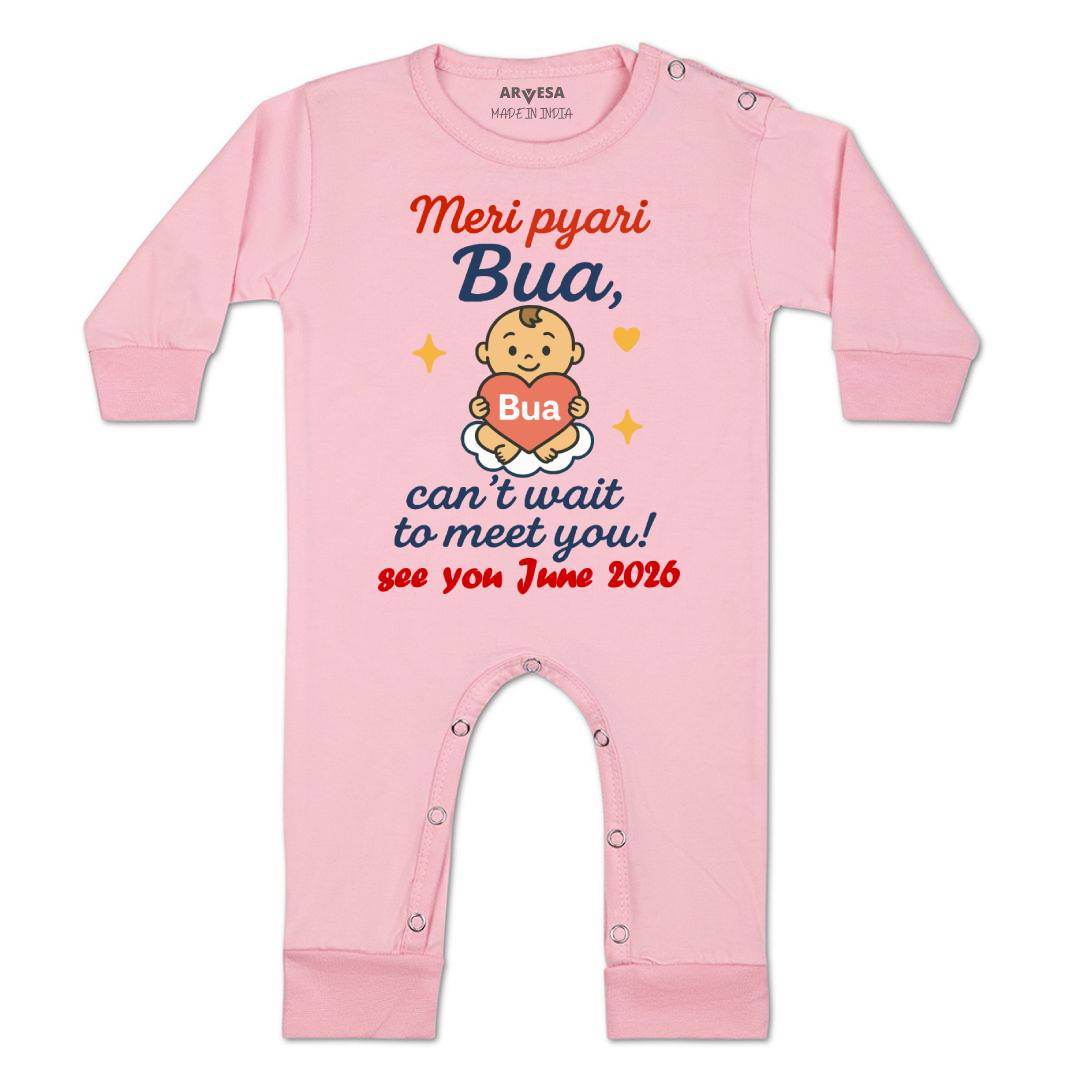 Arvesa Hello Bua I can't Wait To Meet You Baby Boy & Girl Dress