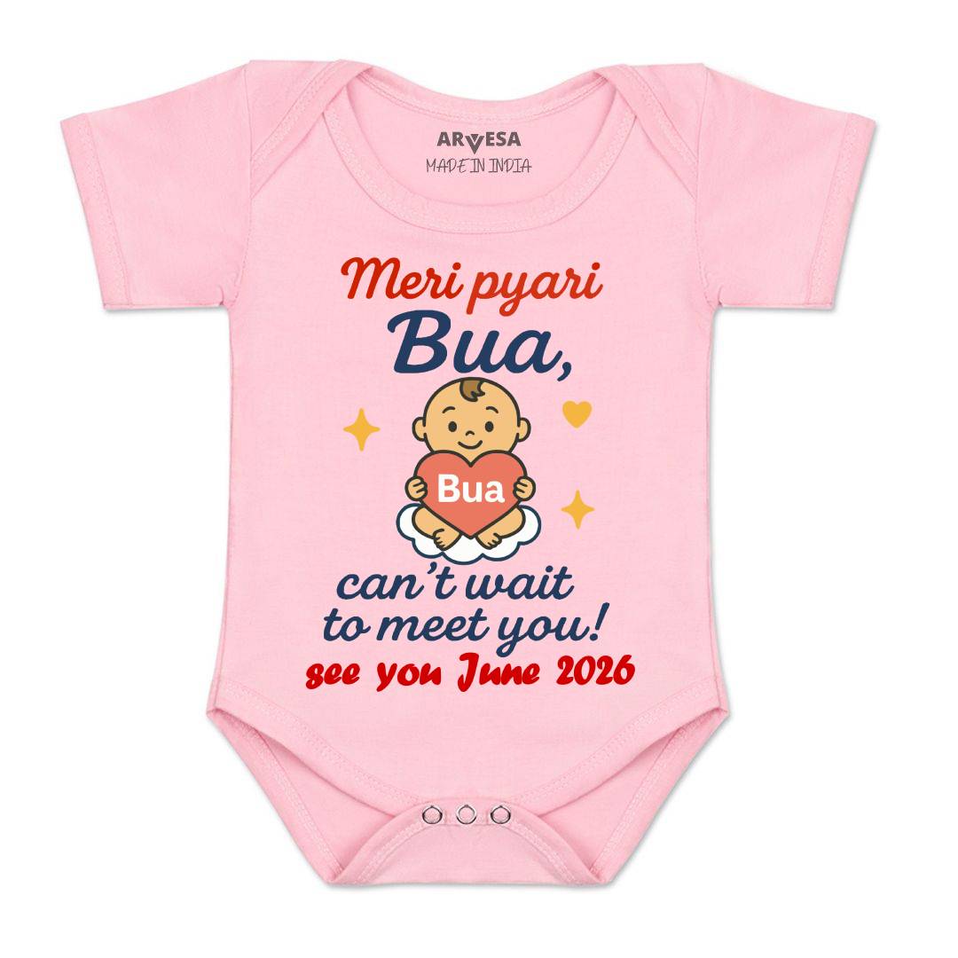 Arvesa Hello Bua I can't Wait To Meet You Baby Boy & Girl Dress