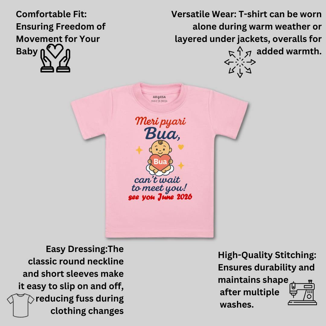 Arvesa Hello Bua I can't Wait To Meet You Baby Boy & Girl Dress