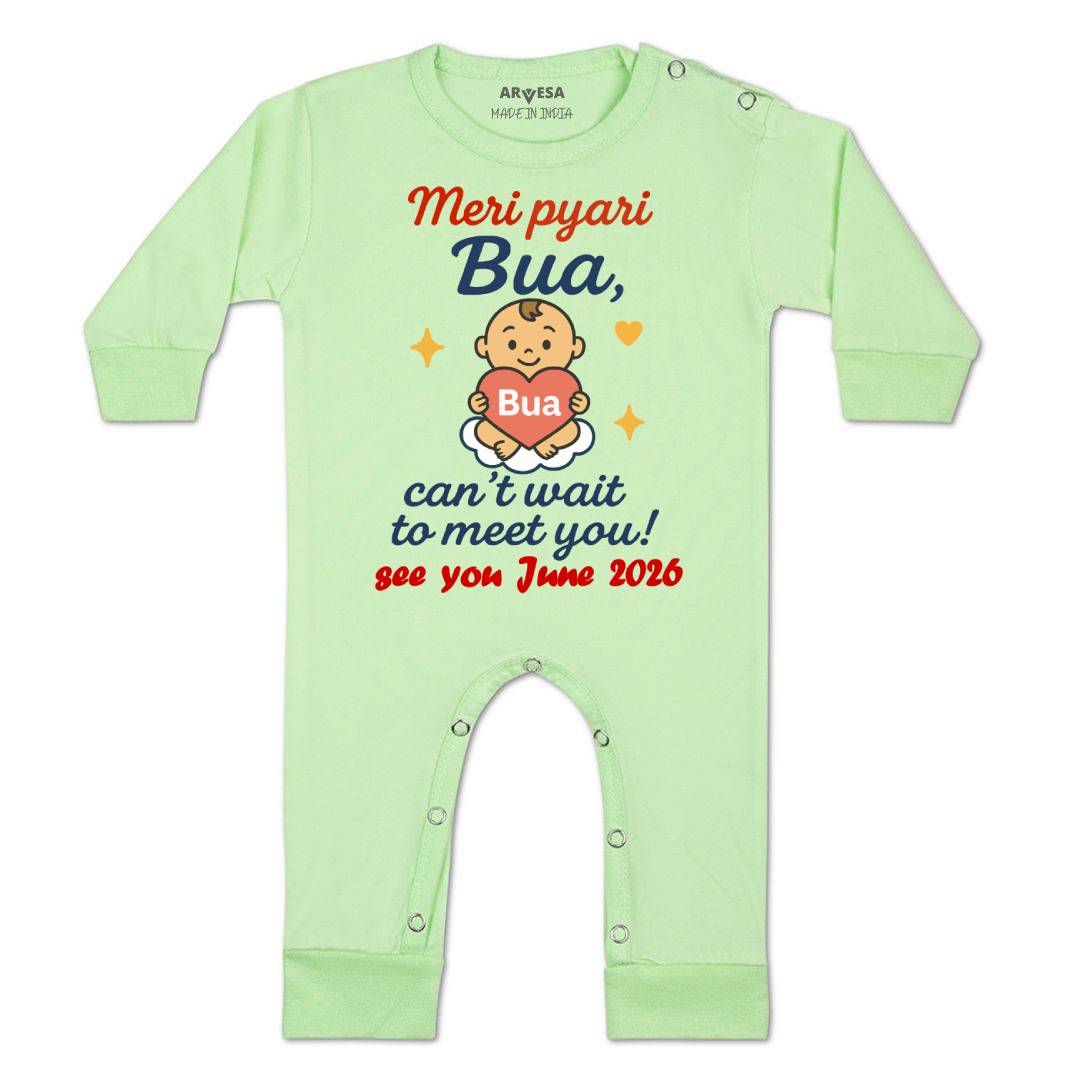 Arvesa Hello Bua I can't Wait To Meet You Baby Boy & Girl Dress