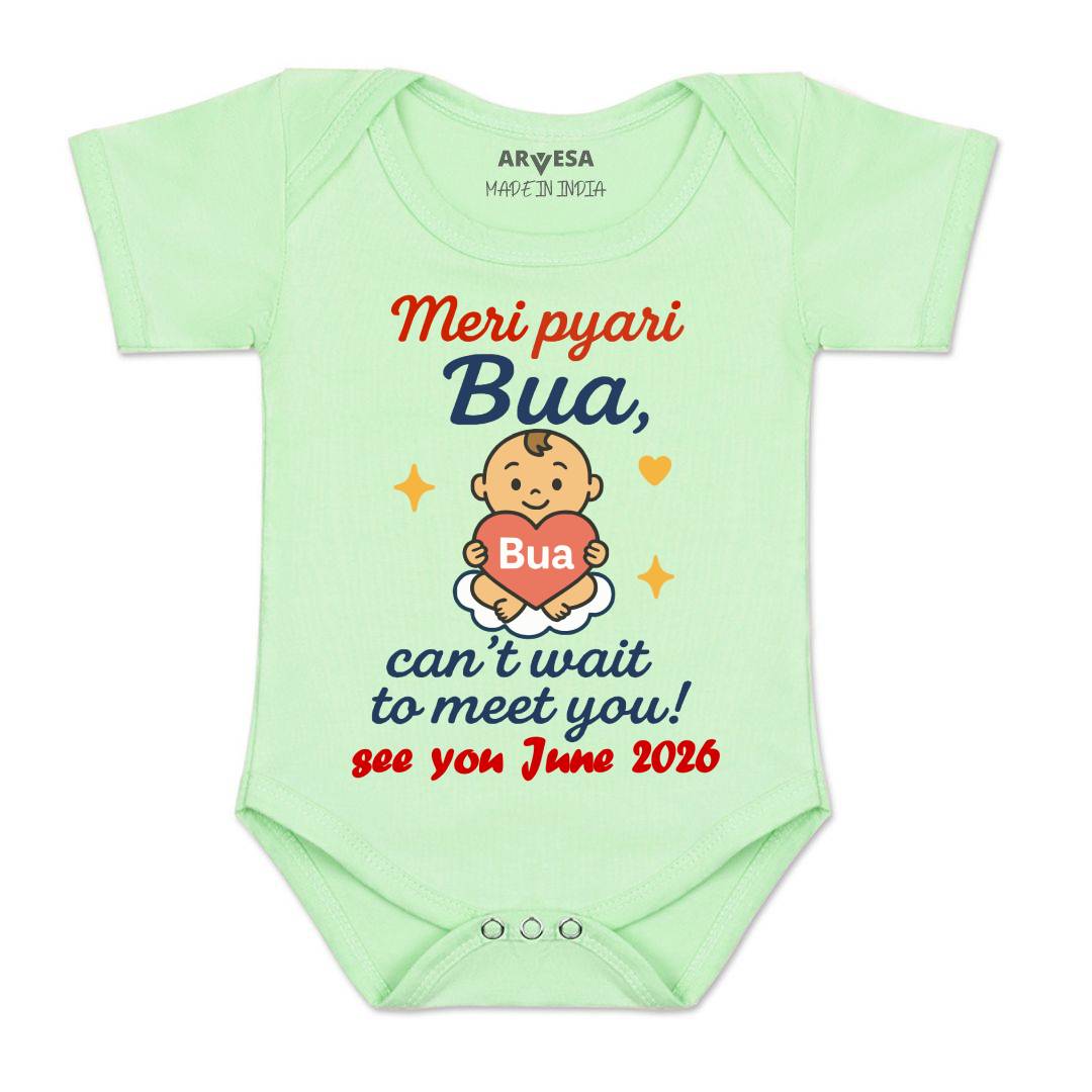 Arvesa Hello Bua I can't Wait To Meet You Baby Boy & Girl Dress