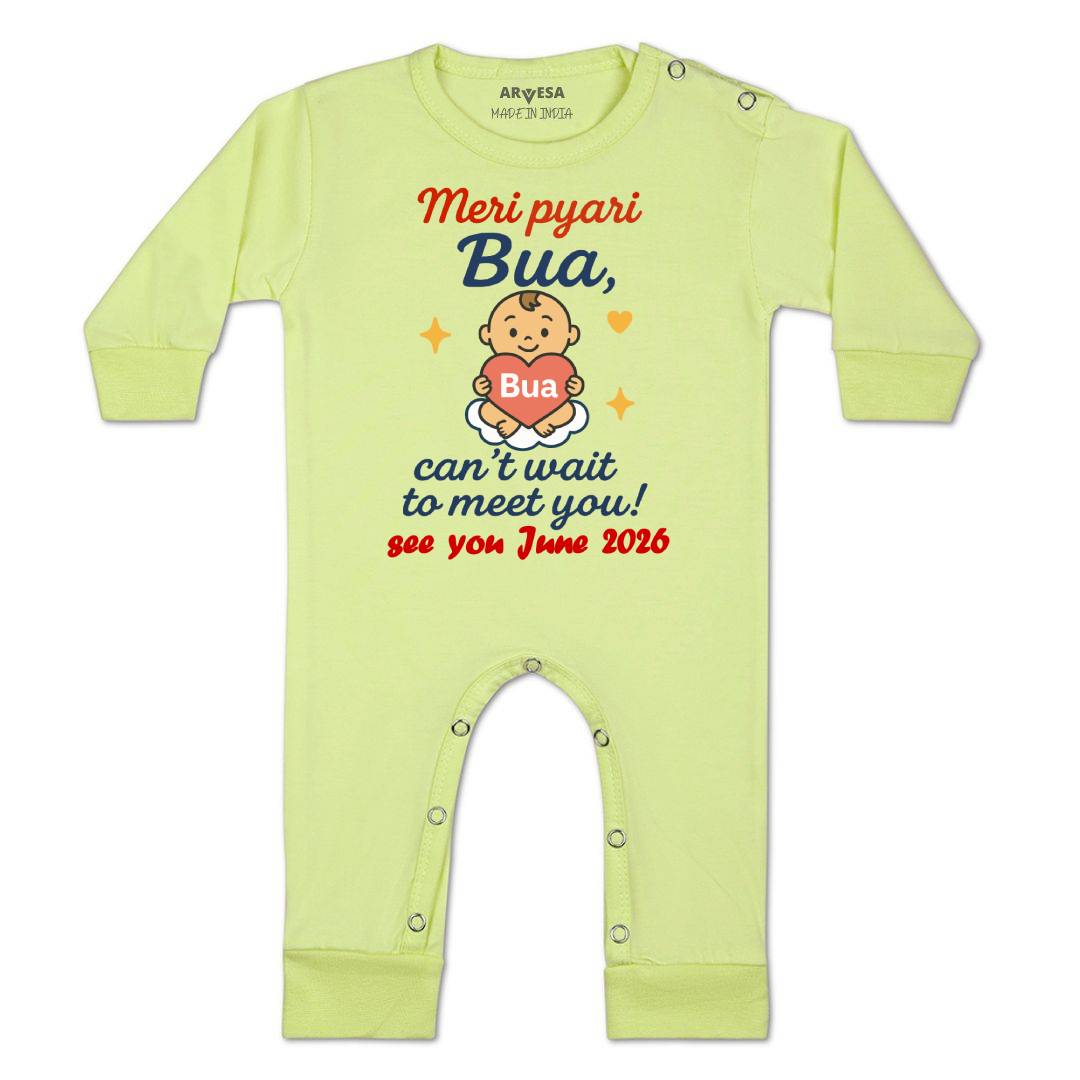 Arvesa Hello Bua I can't Wait To Meet You Baby Boy & Girl Dress