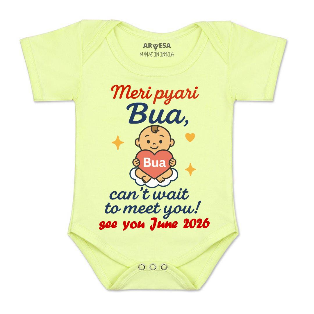 Arvesa Hello Bua I can't Wait To Meet You Baby Boy & Girl Dress