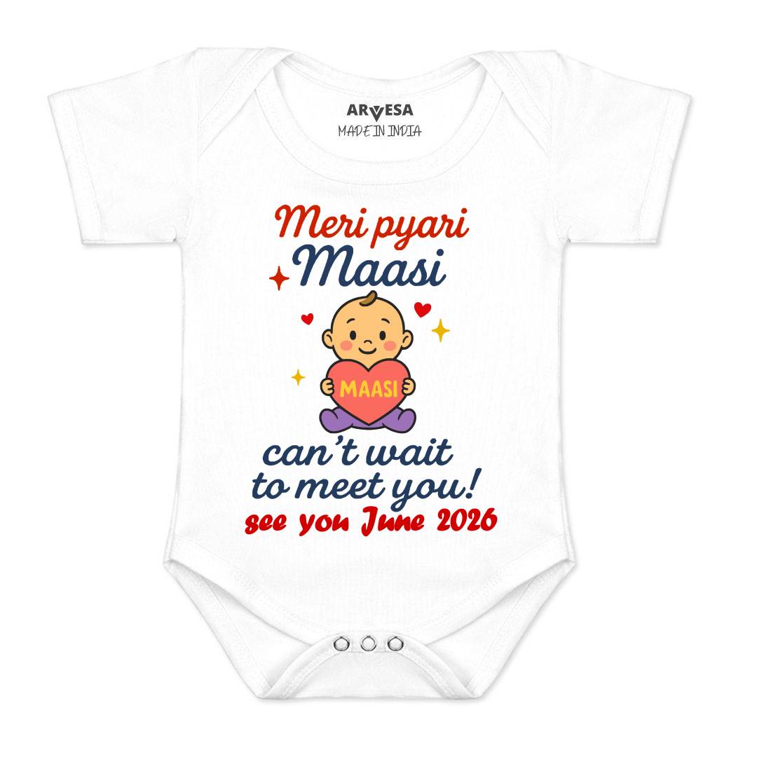 Arvesa Hello Maasi I can't Wait To Meet You Baby Boy & Girl Dress