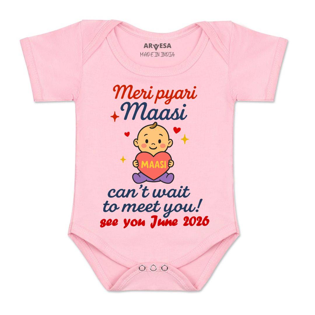 Arvesa Hello Maasi I can't Wait To Meet You Baby Boy & Girl Dress