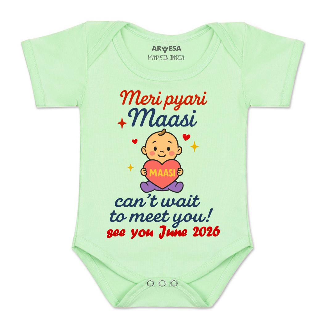Arvesa Hello Maasi I can't Wait To Meet You Baby Boy & Girl Dress