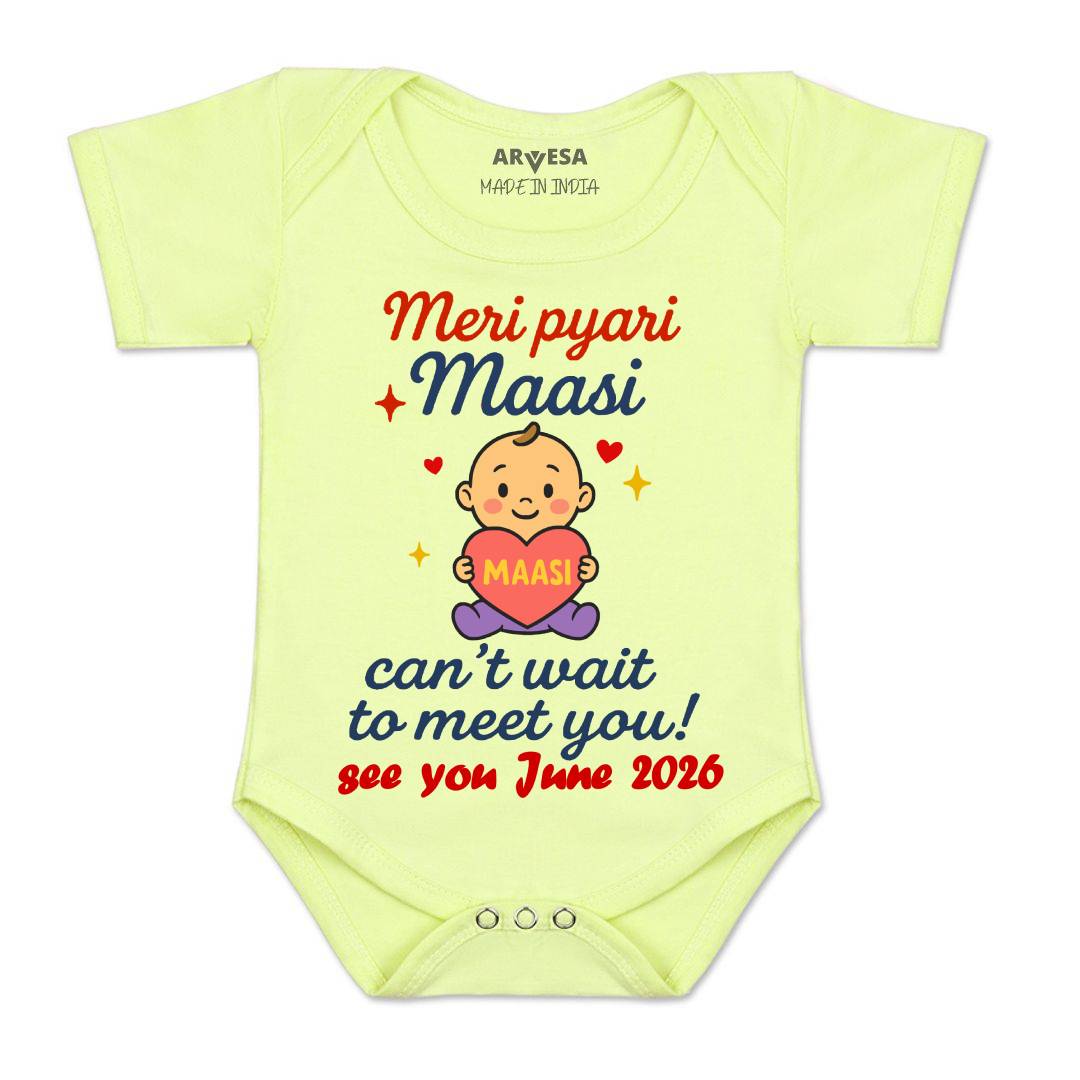 Arvesa Hello Maasi I can't Wait To Meet You Baby Boy & Girl Dress