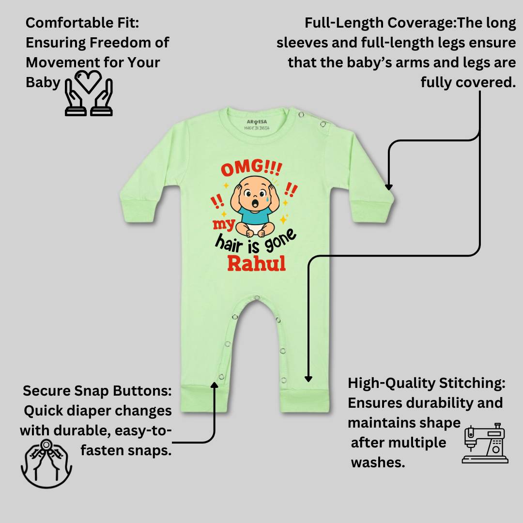 Arvesa Omg My Hair is Gone Baby Boy & Girl Dress