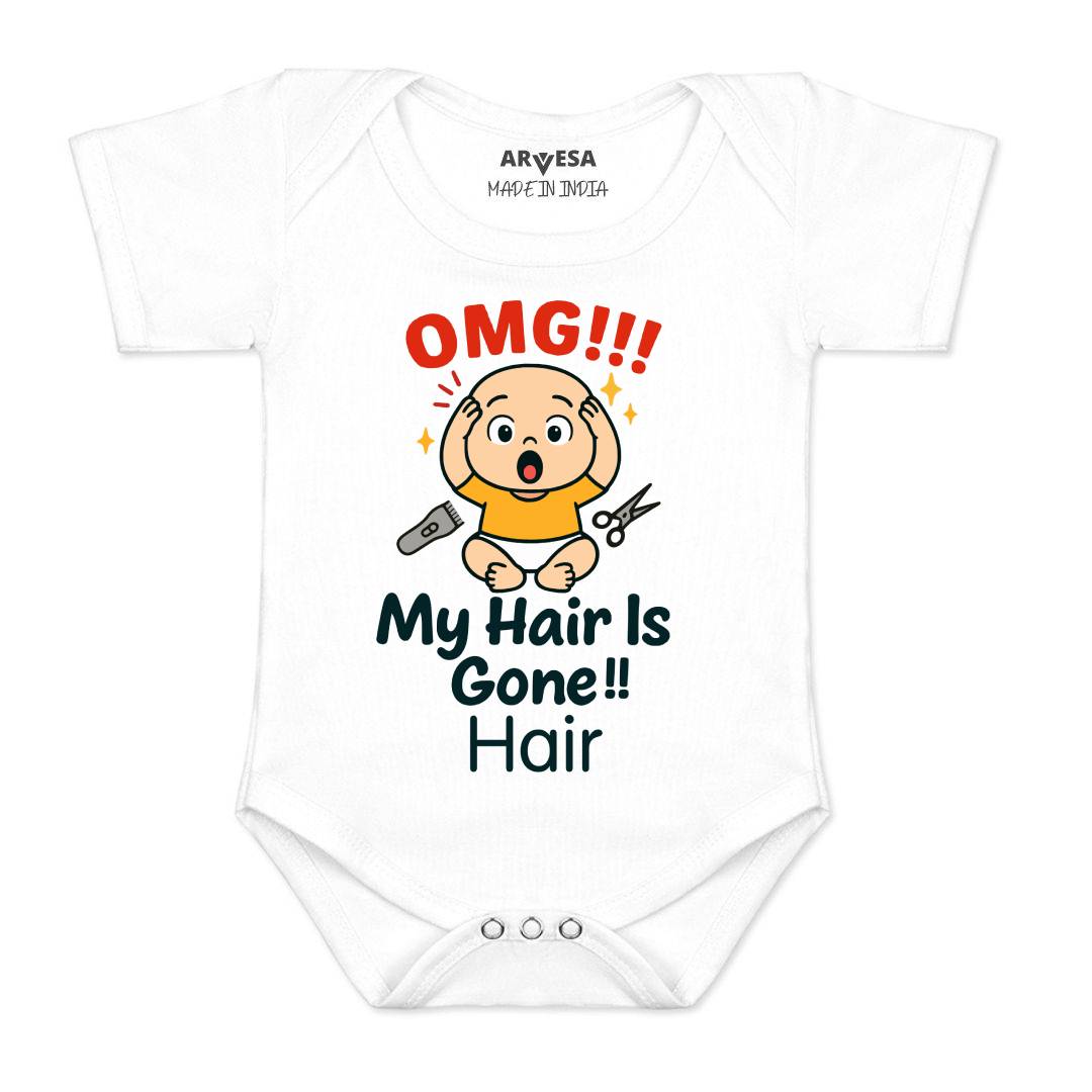 Arvesa Omg My Hair is Gone Baby Boy & Girl Dress