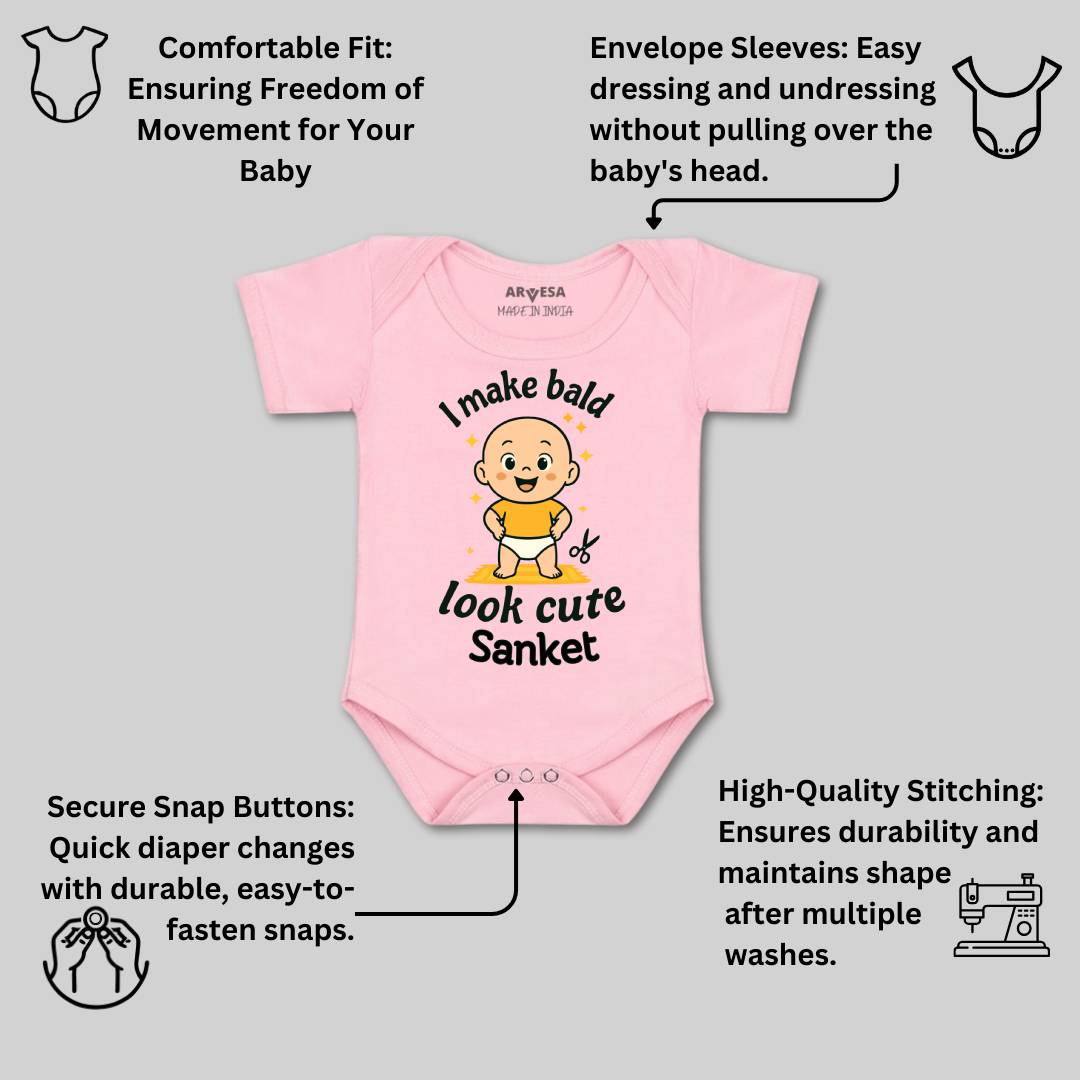 Arvesa I Make Bald Look Cute Baby Boy & Girl Dress
