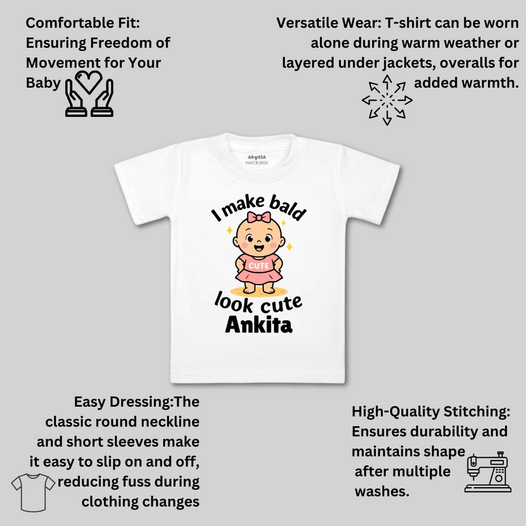 Arvesa I Make Bald Look Cute Baby Boy & Girl Dress