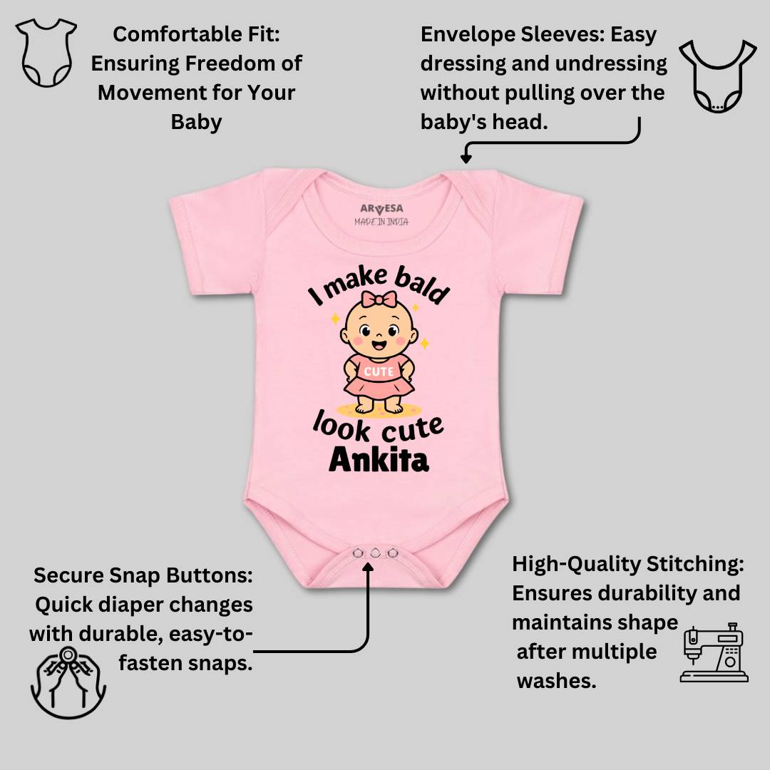 Arvesa I Make Bald Look Cute Baby Boy & Girl Dress