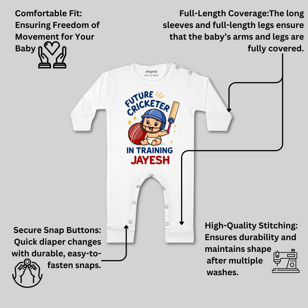 Arvesa Future Cricketer In Training Baby Boy & Girl Dress