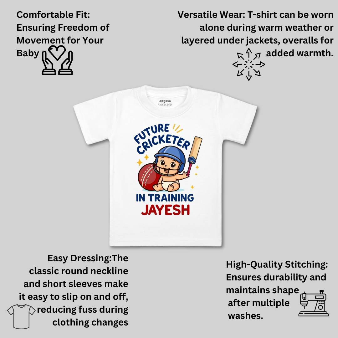 Arvesa Future Cricketer In Training Baby Boy & Girl Dress