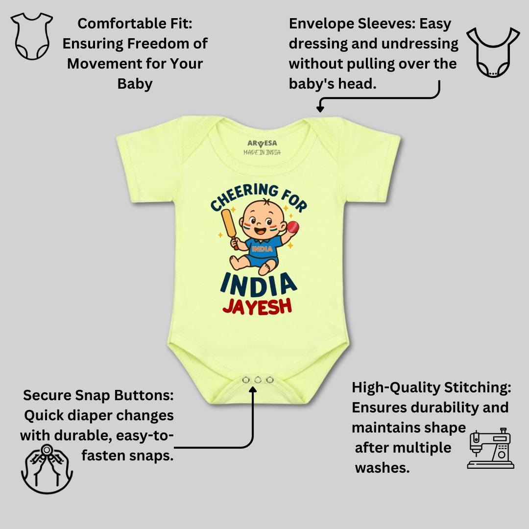 Arvesa Cheering For India Baby Boy & Girl Dress