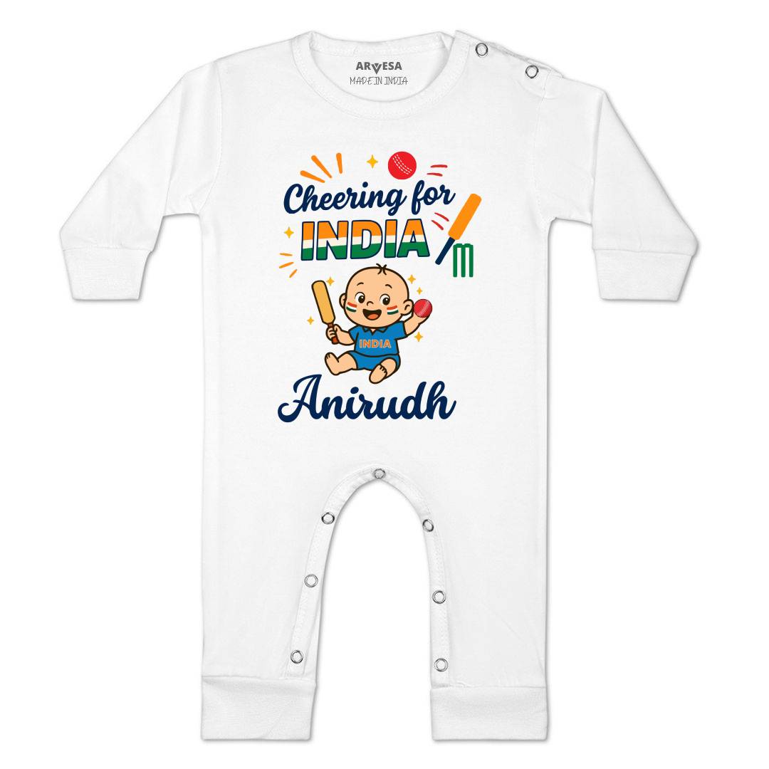 Arvesa Cheering For India Baby Boy & Girl Dress