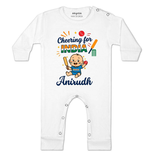 Arvesa Cheering For India Baby Boy & Girl Dress