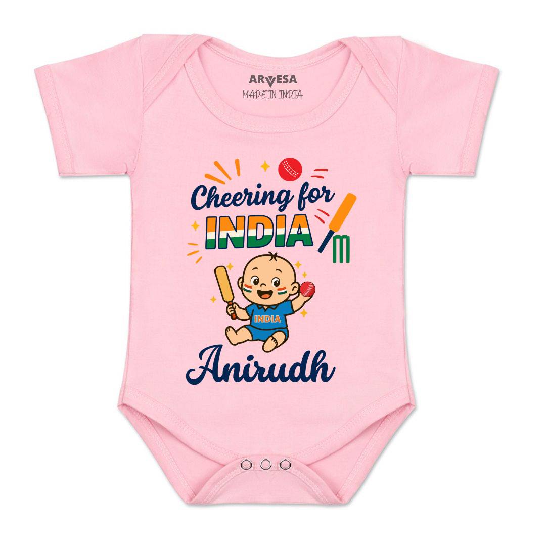 Arvesa Cheering For India Baby Boy & Girl Dress
