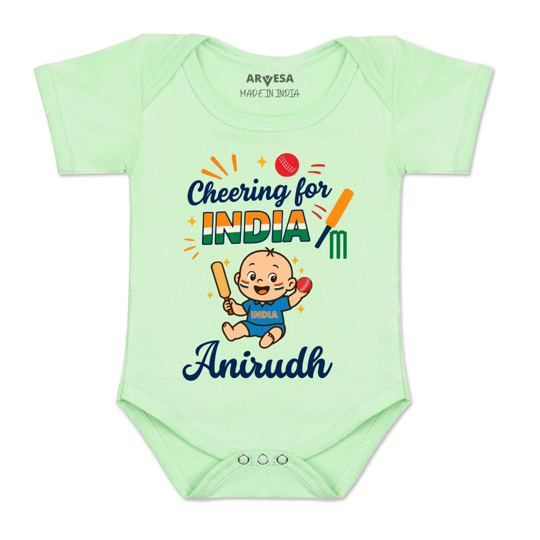 Arvesa Cheering For India Baby Boy & Girl Dress