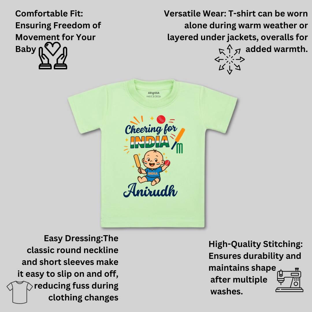 Arvesa Cheering For India Baby Boy & Girl Dress