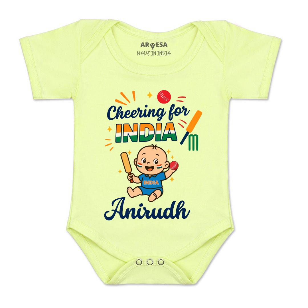 Arvesa Cheering For India Baby Boy & Girl Dress