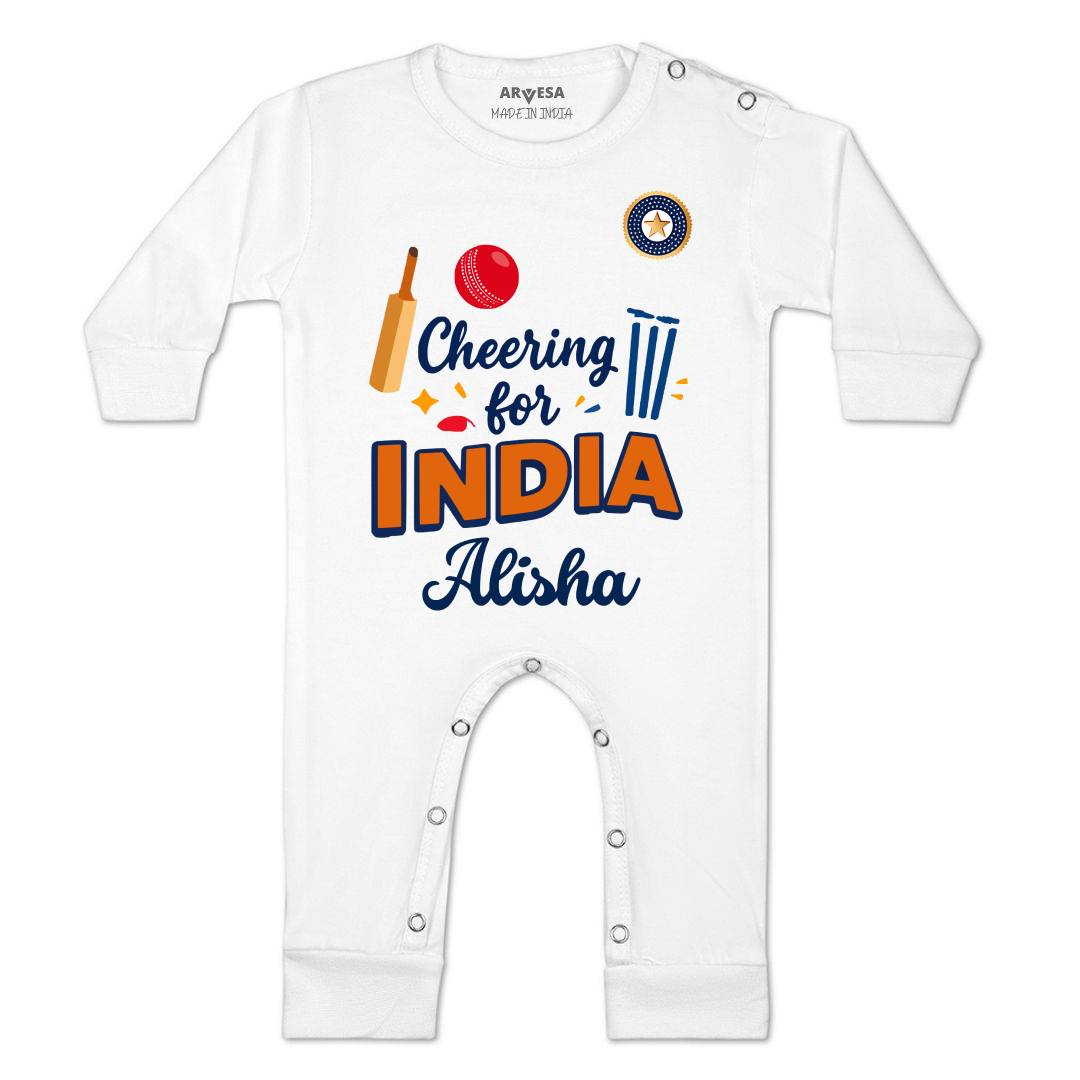 Arvesa Cheering For India Baby Boy & Girl Dress