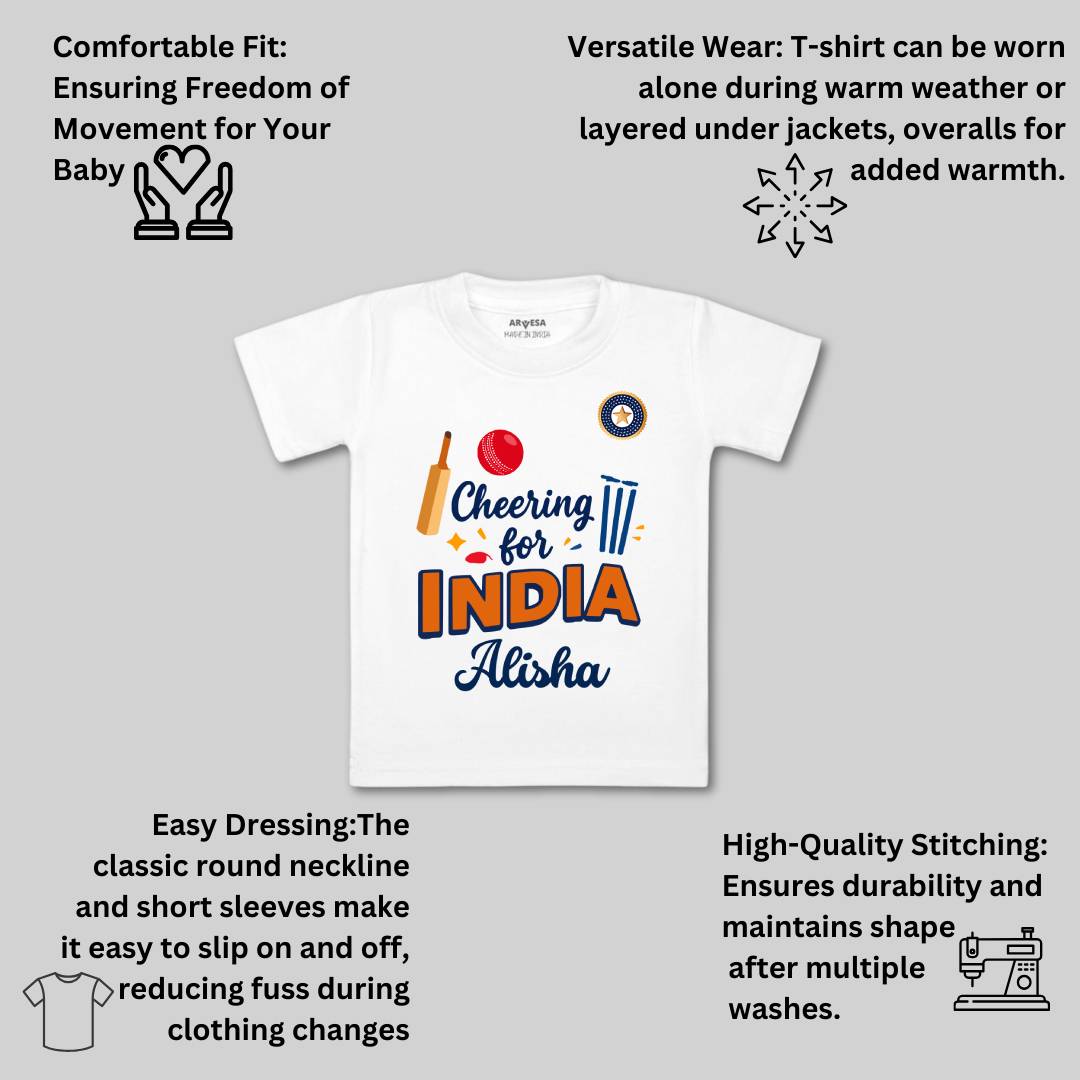 Arvesa Cheering For India Baby Boy & Girl Dress