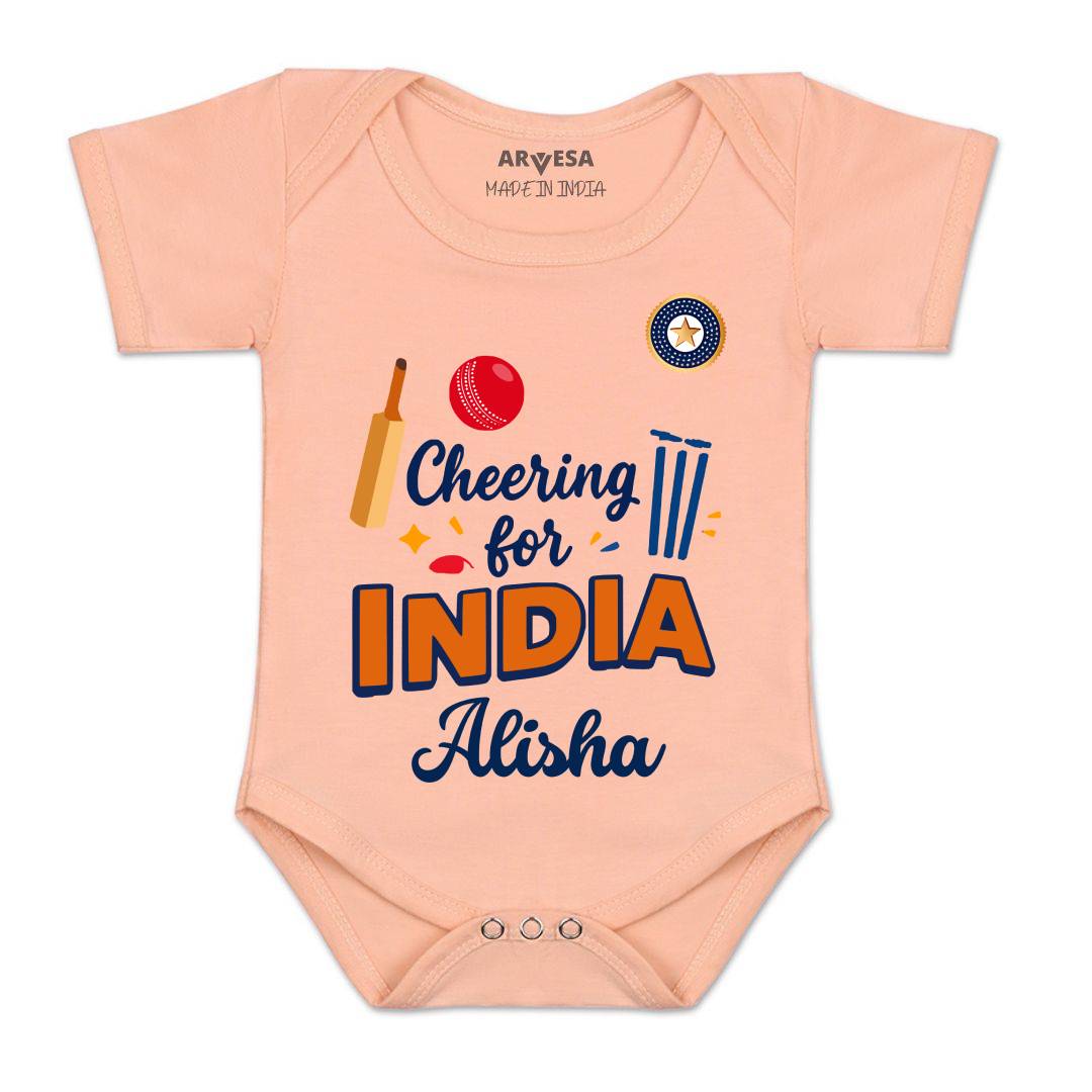 Arvesa Cheering For India Baby Boy & Girl Dress