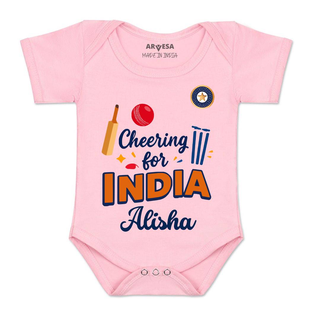 Arvesa Cheering For India Baby Boy & Girl Dress