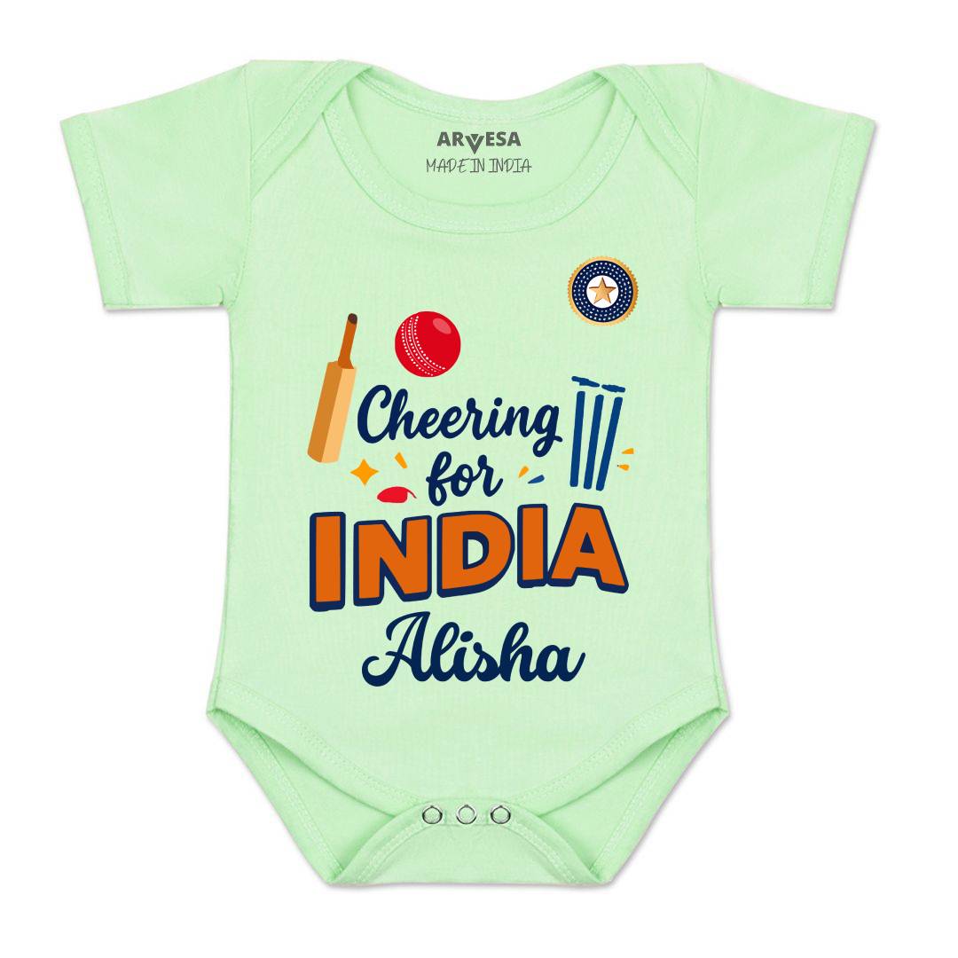 Arvesa Cheering For India Baby Boy & Girl Dress