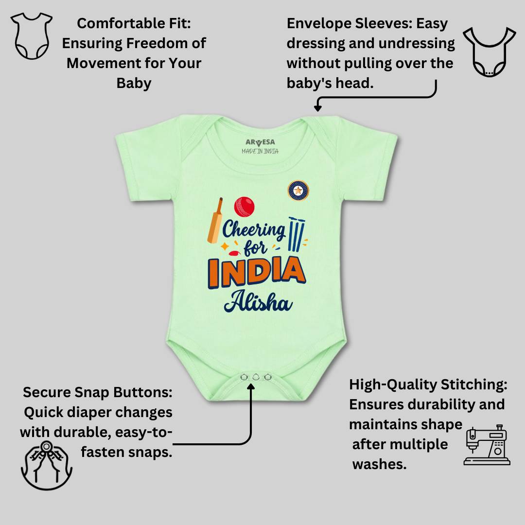 Arvesa Cheering For India Baby Boy & Girl Dress