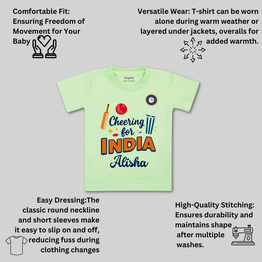 Arvesa Cheering For India Baby Boy & Girl Dress